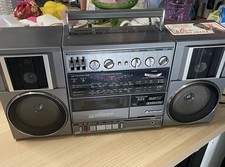 VINTAGE 1983 HITACHI TRK -9100E Radio Cassette HAUTPARLEURS DÉTACHABLES RARE 