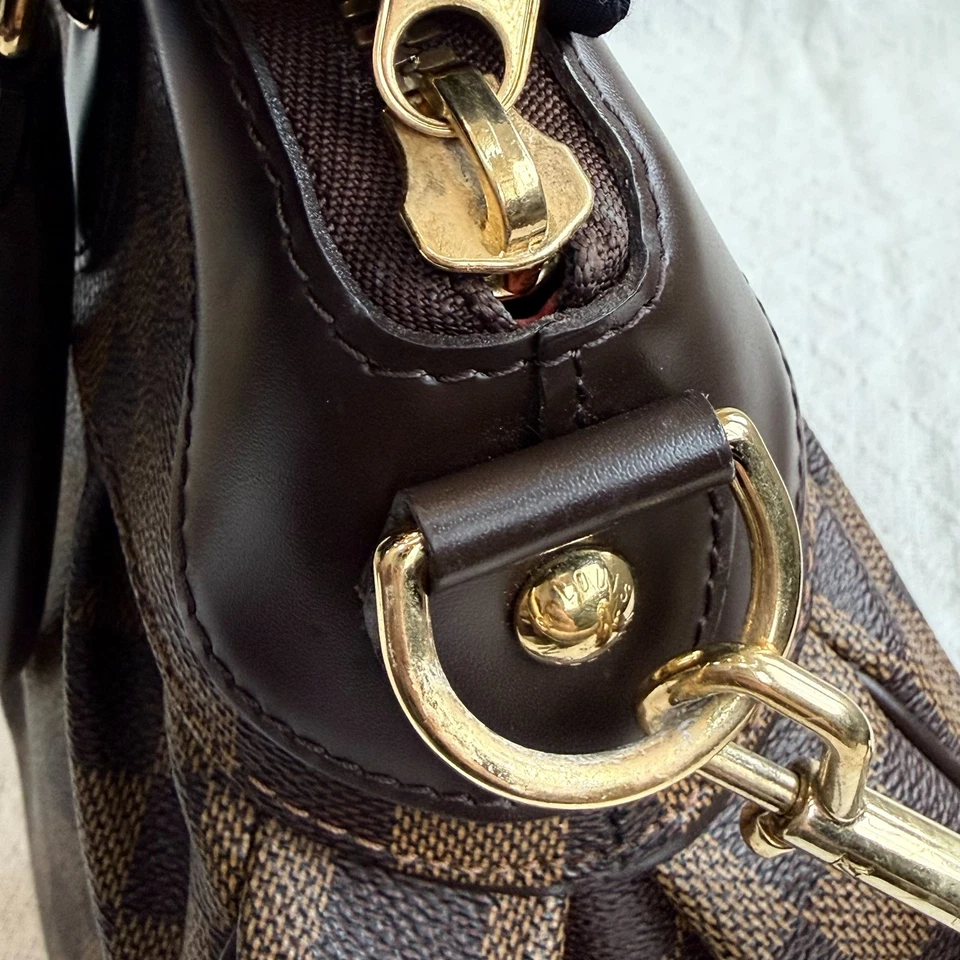 Bolso de Hombro Louis Vuitton Trevi PM Bolso de Mano Damier de Lona Marrón Foto 3 de 4