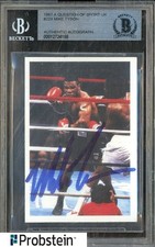 Mike Tyson Signed 1987 A Question Of Sport UK #224 BGS BAS AUTO