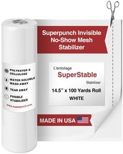 Superpunch Invisible No-Show Mesh 14.5 inch x 100 yard roll, White 