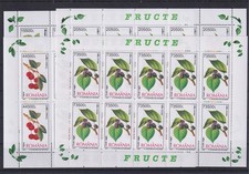 Romania 2002 Fruits Mi. No. 5694-5697 Mini Sheet Set **