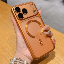 New Plating Matte Clear Phone Case For iPhone 17Air 16 15 17 Pro Max For Magsafe