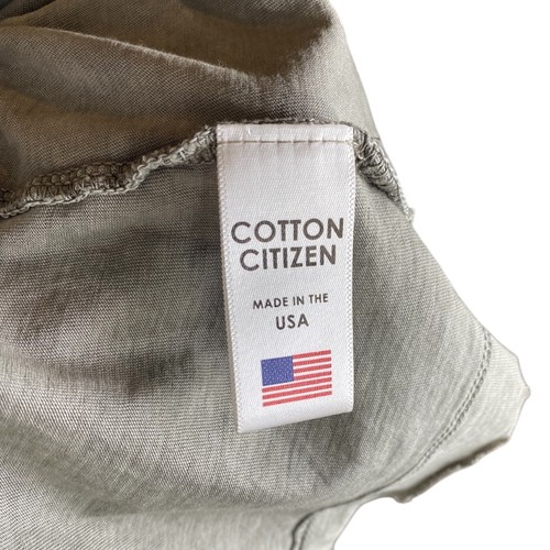 Cotton Citizen Sage Green Distressed Supima Cotton T-Shirt (Size M) - Picture 4 of 7