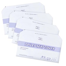 KISEER 4 Pack 1000 Pieces Disposable Toilet Seat Covers Flushable Paper Toilet