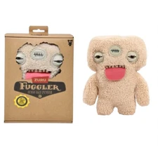 Zuru Fuggler Limited Edition Tan Grey Funny Ugly Monster Plush Toy 9in IN HAND