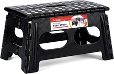 ACSTEP Folding Step Stool,15-Inch Extra Wide 9Inch Height Heavy Duty Stepping St
