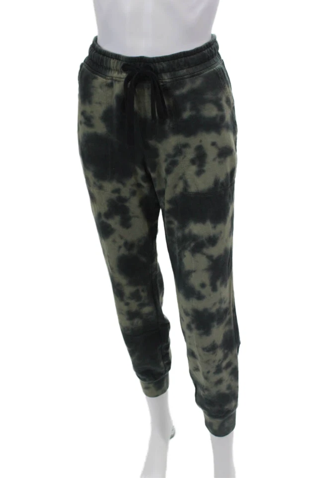 Pantalones deportivos Sanctuary para mujer de algodón tie-dye cintura elástica verde talla S Foto 2 de 4