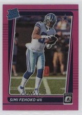 2021 Panini Donruss Optic Rated Rookie Pink Prizm Simi Fehoko #242 14ch
