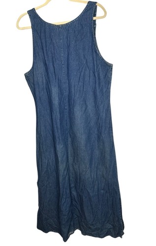 De Colección Vestido Denim Jersey Bordado Dragón Mosca Girasol Mariposa Maestro Modesto - Imagen 3 de 9