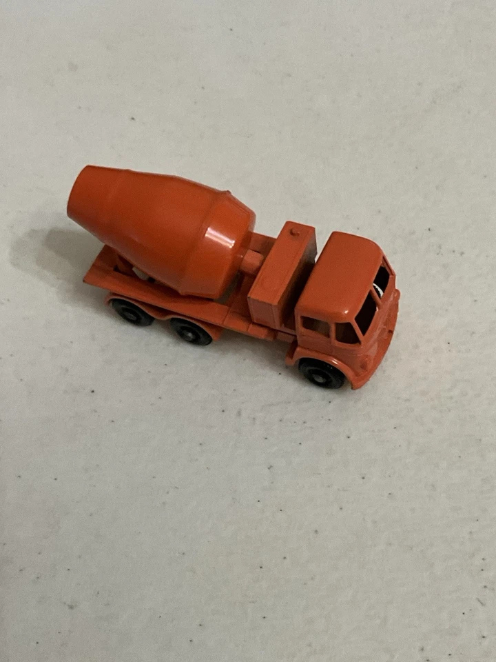 MEZCLADORA DE CEMENTO FORRAJERO VINTAGE MATCHBOX LESNEY #26 NARANJA FUNDIDO A PRESIÓN Foto 3 de 4