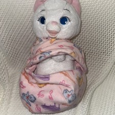 Disney Parks Babies Marie Aristocats Baby Plush Blanket Pouch Blankie 10"