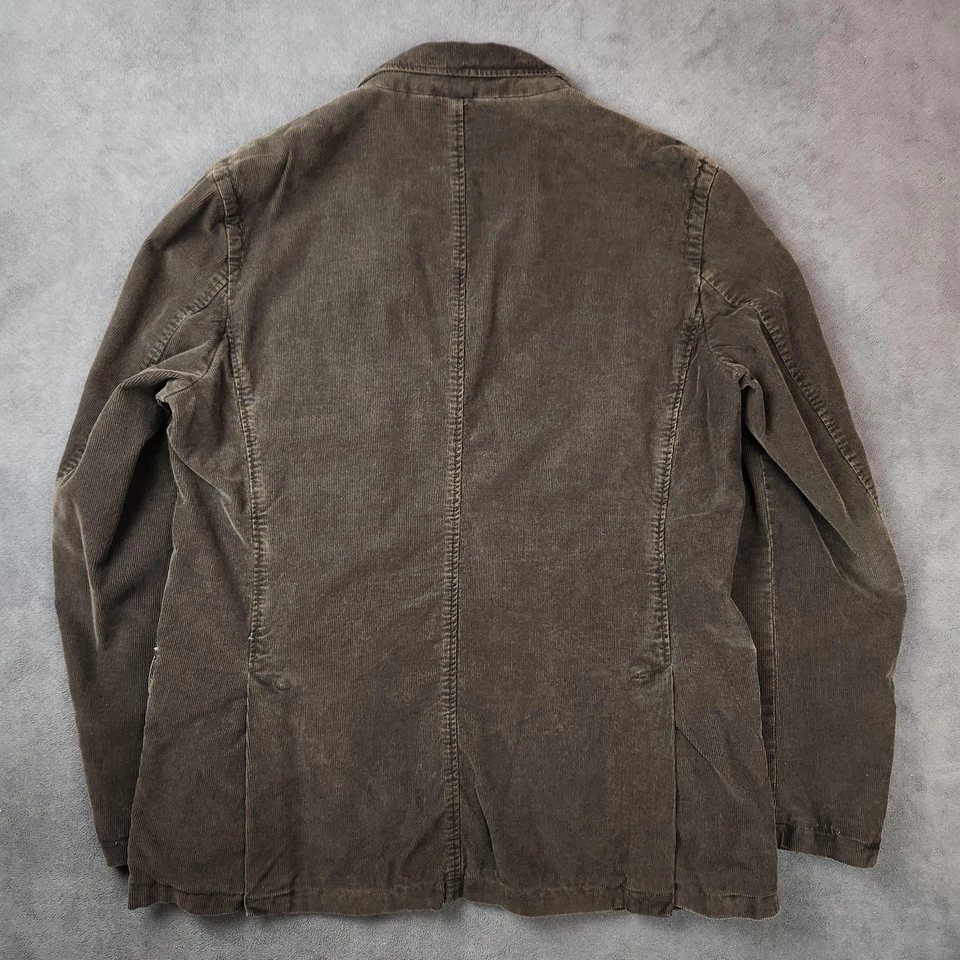 Blazer masculino J Crew XLT marrom veludo casaco esportivo 3 botões bolsos forrados - Imagem 2 de 4