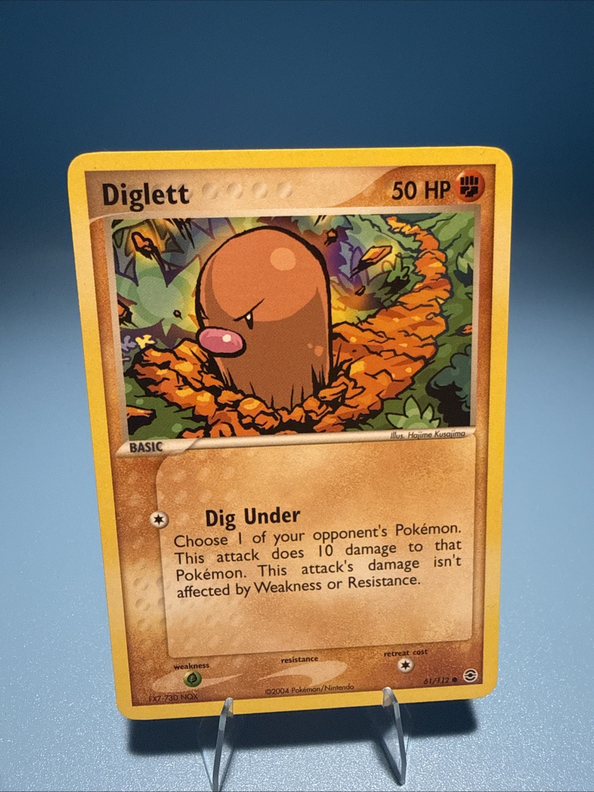 Diglett - 61/112 - Common NM English Pokemon EX FireRed & LeafGreen