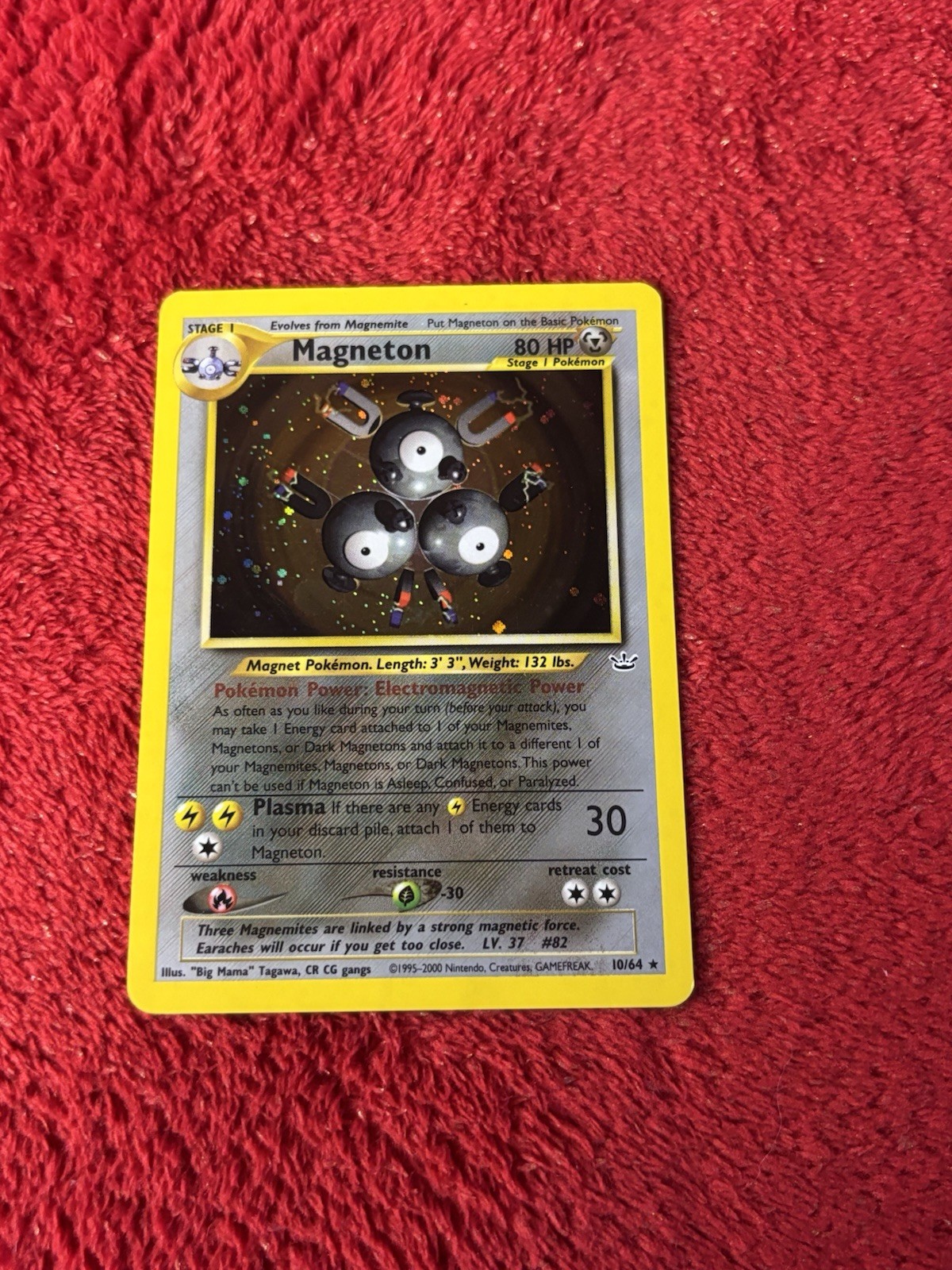 Magneton 10/64 Neo Revelation Holo Wotc Pokemon Card Played