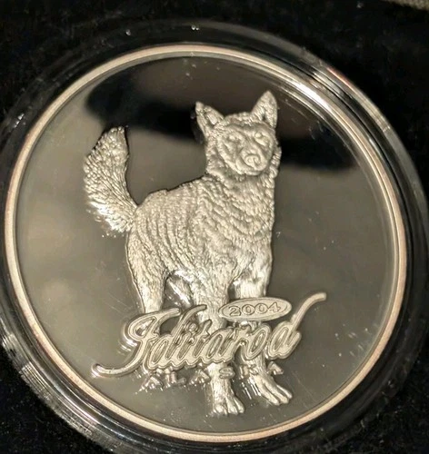Alaska Mint 2004 .999 Proof Silver Alaska Iditarod Medallion 1 Troy Oz RARE!