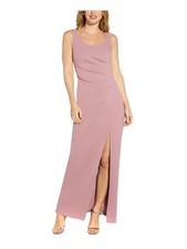 ADRIANNA PAPELL Womens Pink Lined Sleeveless Full-Length Gown Dress 4