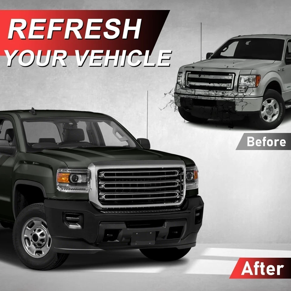 Parachoques delantero para GMC Sierra 2500 HD Sierra 3500 HD 2015-2019 con recubrimiento en polvo */L Foto 3 de 4