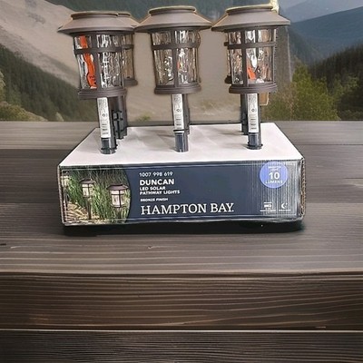 Hampton Bay 10 Lumens Landscaping  Duncan Bronze Solar Light!  CASE OF 6 
