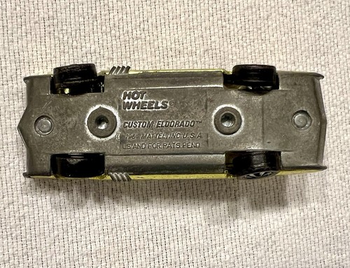 1968 Hot Wheels Redline Custom Eldorado Yellow w/ White Interior US - Picture 6 of 8