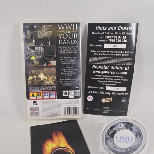 Medal of Honor Heroes 2 PSP Playstation Portable Game PAL UK Complete - Picture 2 of 2