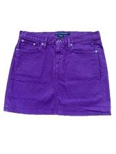 VTG Ralph Lauren SPORT Purple Mini Skirt Women  s Size 29 Fast Shipping