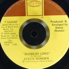 STEVIE WONDER Boogie On Reggae Woman TAMLA T 54254F VG+ 45rpm