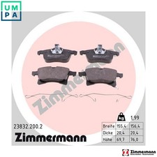 BRAKE PAD SET DISC BRAKE 23832.200.2 FOR VAUXHALL ZAFIRA/Mk/II CORSA/IV/VAN 1.0L