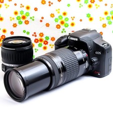 Canon Kiss X3 DSLR Camera Double Lens Kit Full HD Lightweight Portable