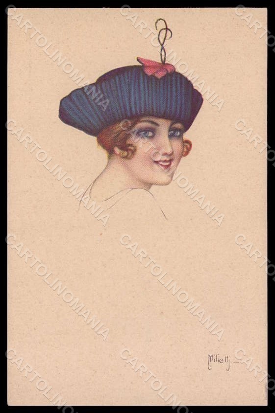 Artista Firmato Miliotti Fashion Glamour Lady Art Deco Serie 983-5 pz VK7620