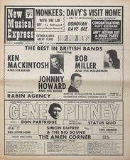NME 30 MAR 1968 . GENE PITNEY COVER . NEMS BILLY J KRAMER . MONKEES . DONOVAN