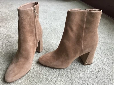 Botas para mujer Sam Edelman Codie cremallera lateral tacón bloque bombón gamuza talla 8,5 - Imagen 1 de 4