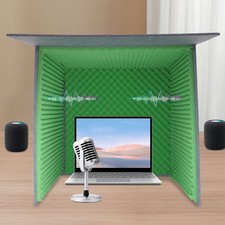 Green Portable Soundproof Booth Studio Sound Recording Desktop Soundproof Cover
