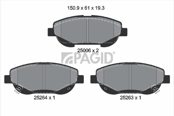 Bremsbelagsatz BremsklöTze FüR Toyota Avensis Kombi _T27_ Verso _R2_ R2-image