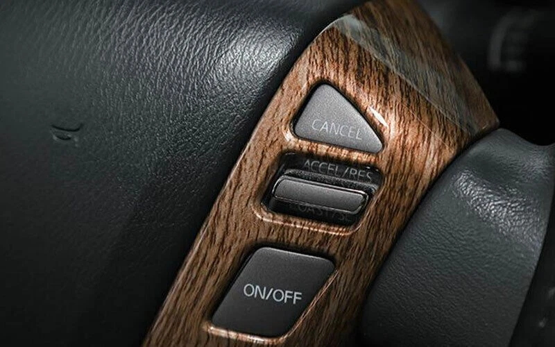 For Nissan Armada 2017-2024 Wood Grain Steering Wheel button Frame Cover Trim - Imagem 4 de 4
