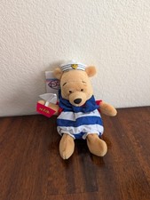 Disney Store Winnie the Pooh Nautical/Sailor/Cruise - Bean Bag Plush Toy Vintage