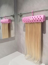 WENNALIFE Hair Extension Holder for Styling Storage Pink ABS Rack for Weft