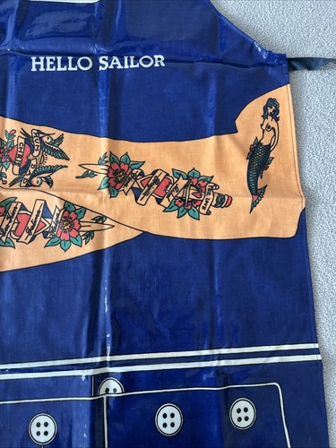 Hello Sailor Tattoo Dodo Originals PVC Wachstuch Küchenschürze England Vintage - Bild 4 von 10