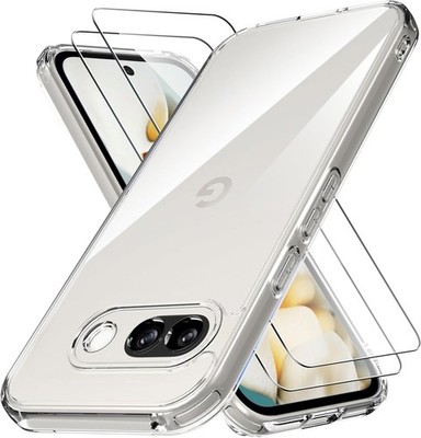Google Pixel 10a Hülle + 2x Schutzglas 9H Panzerfolie Schutz Case Transparent