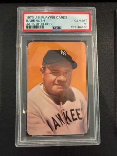 1973 U.S. PLAYING CARD RUTH  JACK  OF CLUBS BABE RUTH PSA 10