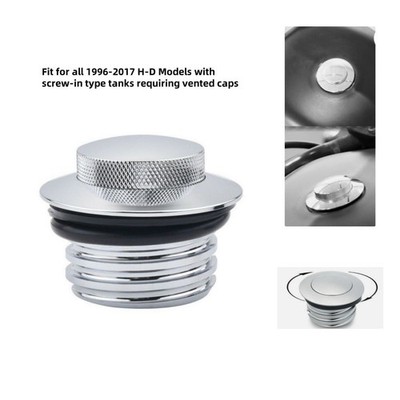 Pop-Up Flush Gas Cap Vented Fuel Tank For Harley Softail Dyna Sportster 883 1200