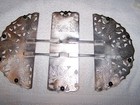 VTG ANTIQUE RAIMOND OVAL ADJUSTABLE EXPANDABLE SILVER PLATE TRIVET Feet Floral — photo 8