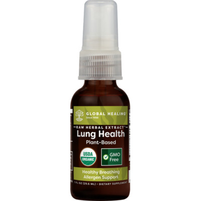 Global Healing Lung Health Support - Lung Detox Cleanse - 1 Fl Oz