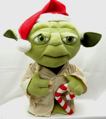 BIG 20 inch Tall Star Wars Yoda Plush- Christmas Santa Claus by