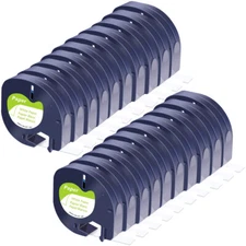 Replace for DYMO LetraTag Refills 91330 Paper Label Tape Self-Adhesive 12mm 20PK