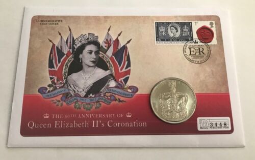 2013 CORONATION JUBILEE BRILLIANT UNCIRCULATED FIVE 5 POUND FIRST DAY COVER FDC - Picture 1 of 9