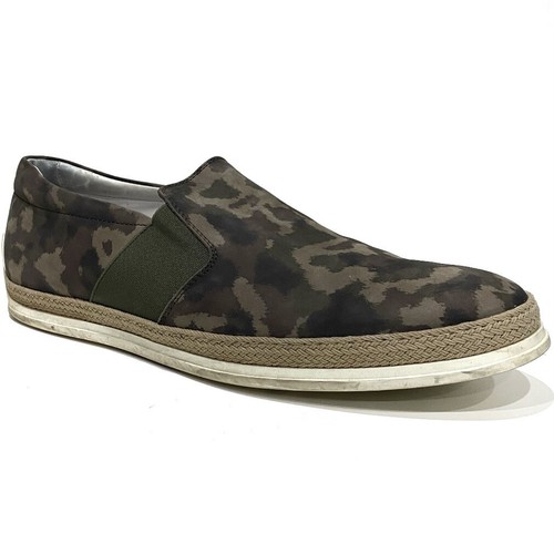 Tods Mens Camo Suede Loafers Boat Shoes 