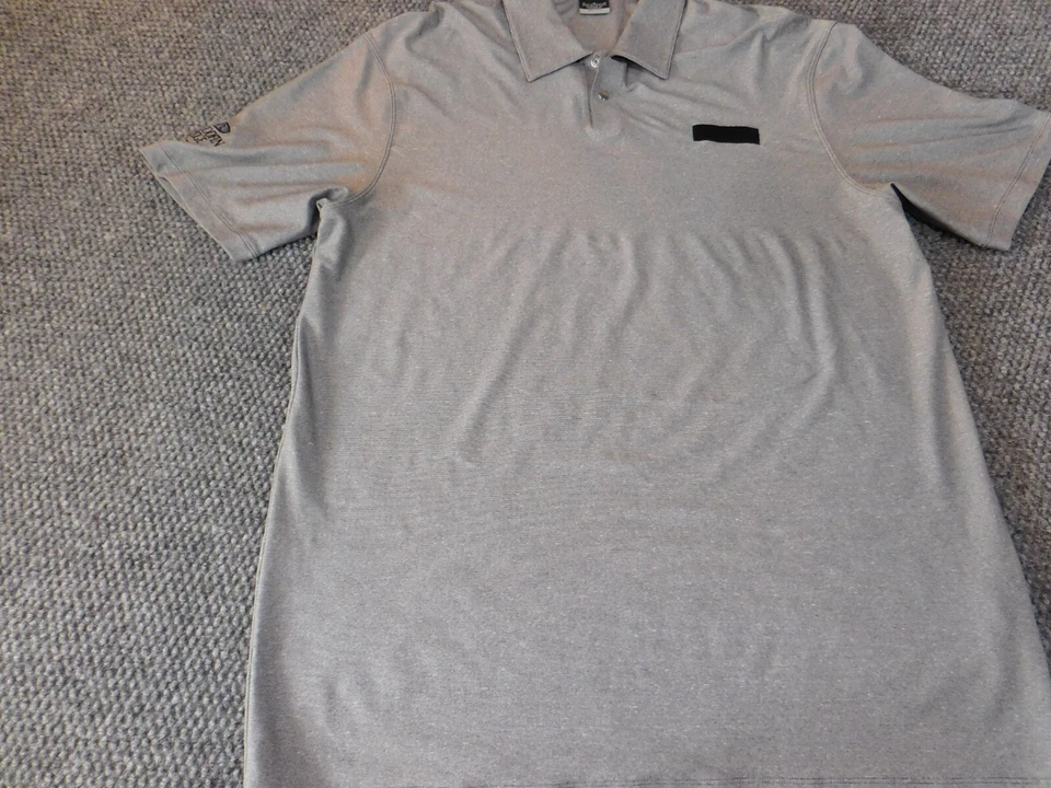 Polo Nike Colección Tiger Woods Para Hombre Gris Medio Dri-fit Golf Elástico Activo Foto 3 de 4
