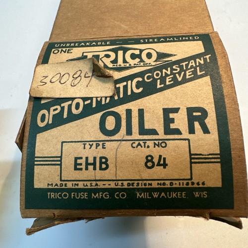 Raro Vintage TRICO VARI MANGIME OILER EHB 84 PN30084 Vetro Non Chiaro - Foto 3 di 5