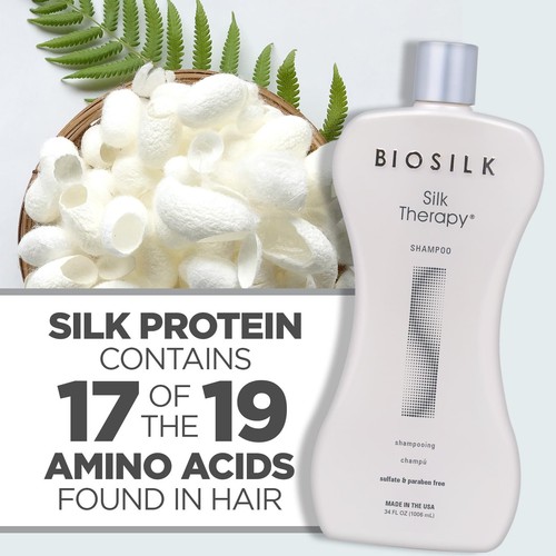BioSilk Silk Therapy Gentle Shampoo 34 Fl Oz for All Hair Types - Picture 4 of 6