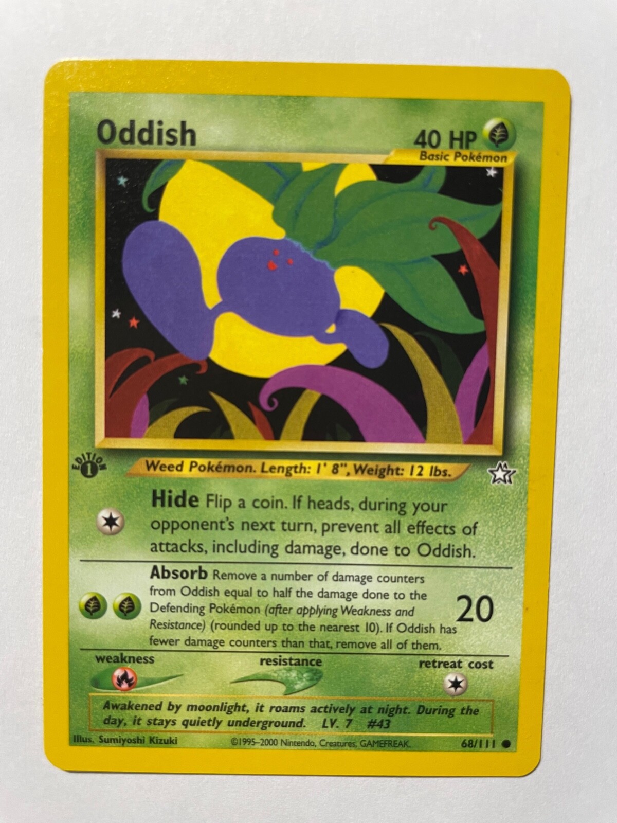 Oddish ~ NM 1st Edition Neo Genesis 68/111 Pokémon TCG Regular Common